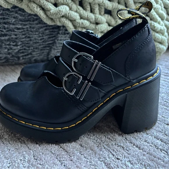 Dr. Martens Black Platform Mary Jane Shoes - Picture 4 of 4